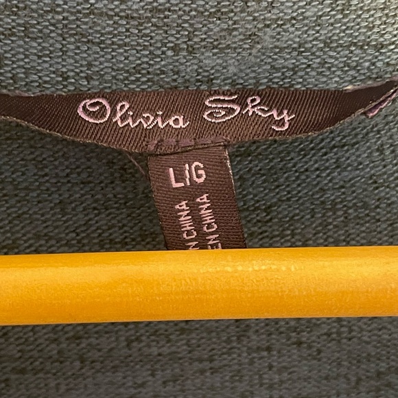 Olivia Sky Cardigan Sleeveless Dark Blue Open Front Lagenlook Maternity Large - Picture 5 of 12